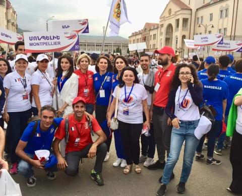 Délégation de l'Amicale Arménienne de Montpellier au Pan-Armenian Games