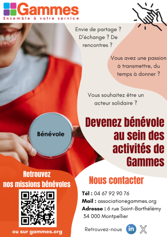 Je soutiens les actions de Gammes - Je deviens bénévole