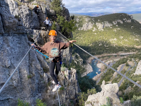 Sortie via ferrata à Terre d'envol