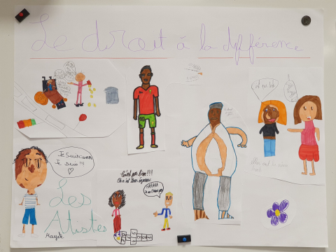 illustration par les enfants du droit à être protégé