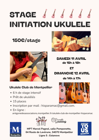 Stage d'Initiation au ukulélé - Avril 2026