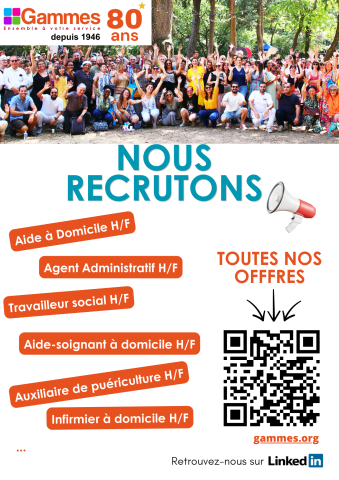 Gammes recrute dans différents secteurs tout au long de l’année, rejoignez-nous !