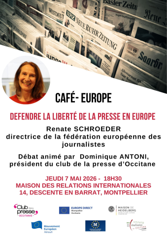 Café Europe du 7 mai 2026 ''Défendre la liberté de la presse en Europe"