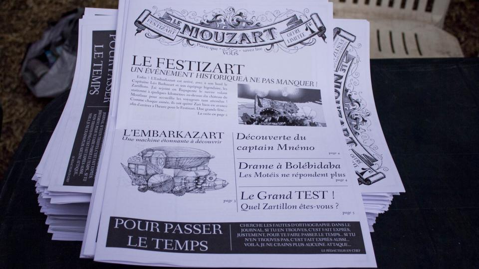 Le Niouzart, journal officiel du Festizart