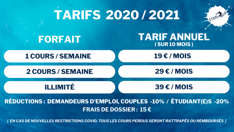 Tarifs 2020-2021