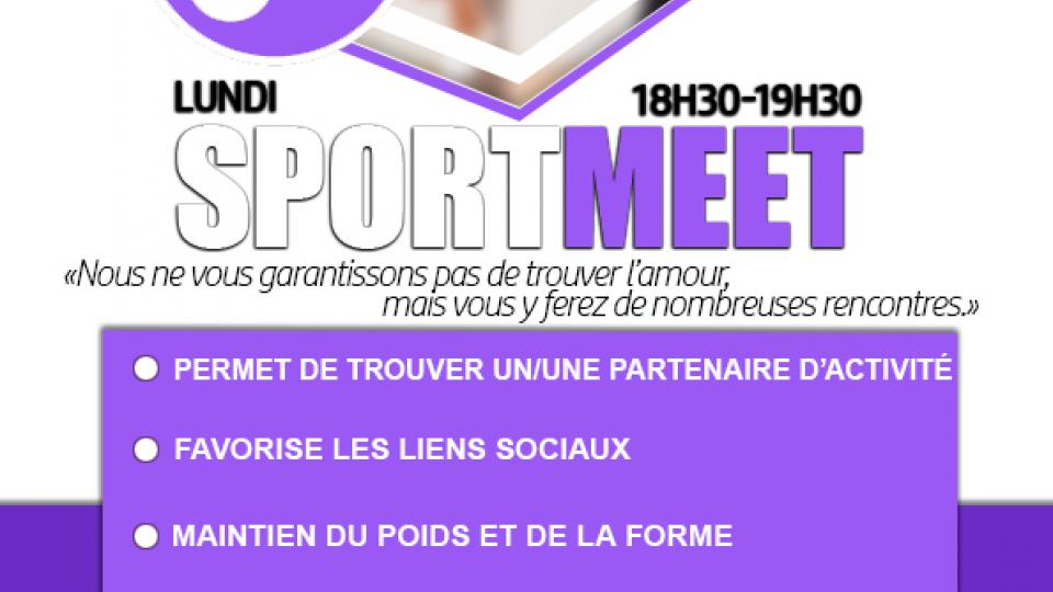  Activité Sport Meet (salle école jean moulin lundi 18h30 19h30)