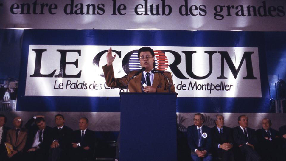 Georges Frêche Journée porte ouverte au Corum - 1988