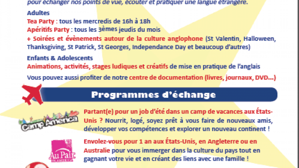 Les activités du French American Center