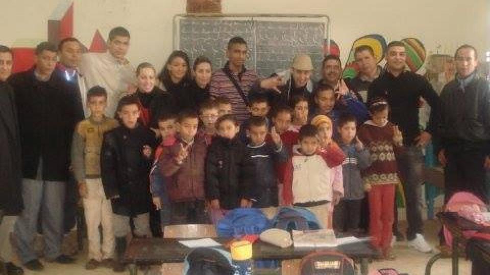nos jeunes Héraultais en solidarité avec l'école rurale de Ait Othmane région Fès-Meknès 2016