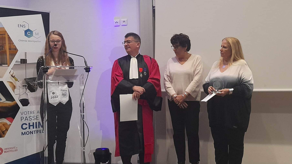 Remise de prix à l'Ecole de Chimie de Montpellier